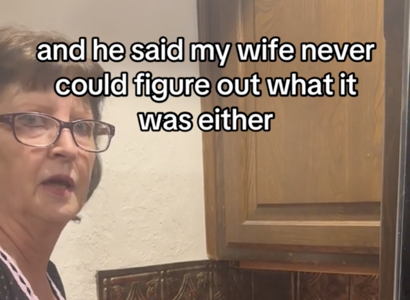 woman talking in a TikTok video with text written over it